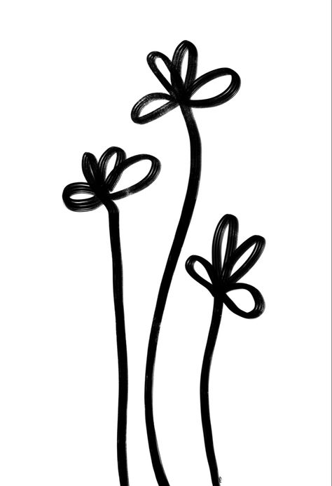 abstract, minimalism, plant, digital art, valerytm Flower Minimalist Drawing, Tattoo Flower Designs, Plant Digital Art, Mens Face Tattoos, Minimal Flower, Flower Doodle, Simple Tattoos For Guys, Plant Icon, Dark Background Wallpaper