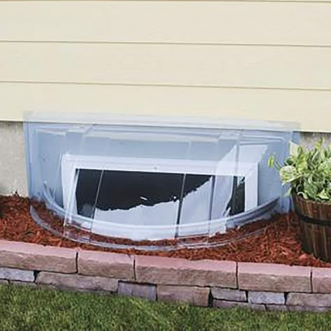 This round bubble window well cover from Shape Products is constructed from medium-weight plastic. It protects against rain, leaves, insects, dirt, pests, and all kinds of debris, keeping your window wells clean, functional, and safe for your family. No installation hardware is included with this package. Please see the installation instruction below. SHAPE PRODUCTS 39-in W x 17-in D x 15-in H Off-White Round Flat Plastic Window Well Cover - Screws Included | 3917CBT Egress Window Well Covers, Bubble Window, Egress Window Well, Well Covers, Window Well Cover, Window Wells, Well Cover, Egress Window, Window Well