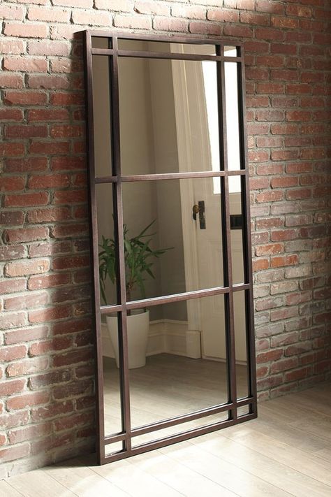 Six feet of mirrored beauty? Yes, please. The Eddard Accent Mirror by Signature Design complements your home with handsome appeal. Linear metal frame sports an antiqued brown finish, giving you the hint of industrial style you've been looking for. Diy Mirror Design, Mirror Decor Ideas, Ashley Home, Brown Floors, Accent Mirror, Diy Mirror, Interior Barn Doors, Framed Mirror Wall, Mirror Designs