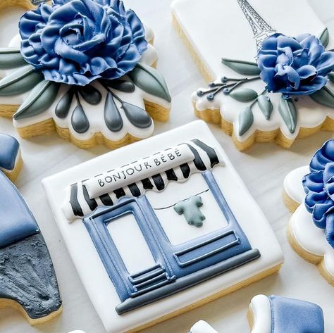 Sift & Swirl - Marilyn on Instagram: "Let’s do my first #floralfriday in a long time! Loving this Parisian themed baby shower set 😍 . . #siftandswirl #purveyorsofsugar #babyshowercookies #paris #parisianbaby #houstoncookies #houston #htx #tomballtx #thewoodlandstx #cypresstx #katytx #houstonbaker #customcookieshouston #decoratedsugarcookies #customcookies" Paris Baby Shower Theme, French Baby Shower, Paris Baby Shower, Bebe Shower, Parisian Theme, French Baby, Paris Themed, Shower Cookies, Baby Cookies