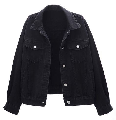 PRICES MAY VARY. Fabric:cotton,polyester Women cropped oversized denim jean jacket coat, cute denim jackets for women and girls ,white,black,pink ,purple colour,lapel collar,single breasted closure,two chest pockets and two hand pockets,not for women and girls but for men and boys. Retro Jacket for Women/Fashion Loose Ripped Jeans/Jean Jacket Plus Size/Distressed/Urban Style/Boyfriend Style/Button and Pockets/Perfect as a Christmas/New Year/Birthday gifts. The cropped oversized jean jacket is su Spring Outwear, Fitted Jean Jacket, Denim Coat Women, Coats Women, Fall Jeans, Jean Jacket Women, Looks Black, Jeans Casual, 90s Grunge