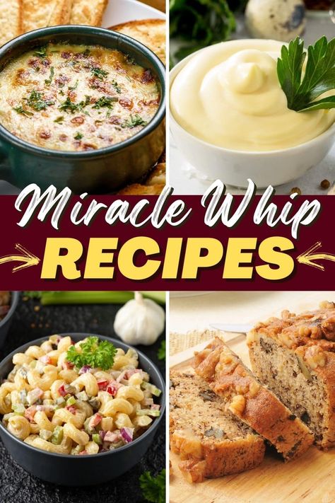 If you think this list of Miracle Whip recipes is all sandwiches and salads...you're almost right. But there's also a few wildcards in the mix! Recipes Using Miracle Whip, Recipes With Miracle Whip, Miracle Whip Potato Salad, Miracle Whip Recipes, Whip Recipes, Spicy Tuna Salad, Mac Salad Recipe, Seven Layer Salad, Whipped Potatoes