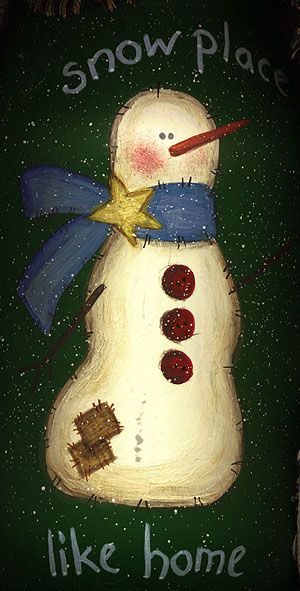 Snowman Painted Jar: Snow Place Like Home by Amanda Formaro Painted Snowman Ornaments, Snow Place Like Home, Painted Snowman, Wooden Snowmen, Snow Place, Snowman Pattern, Snowman Painting, Canning Jar, Snowmen Patterns