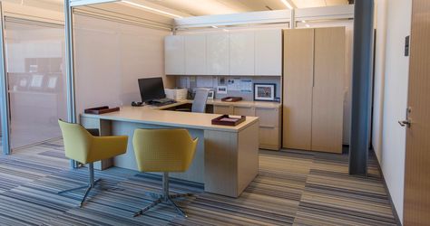 Private office, faculty office, Steelcase Faculty Office, Inspire Employees, Corporate Values, Library Media Center, Active Learning, Business Studies, Classroom Furniture, Collaboration Space, Classroom Design