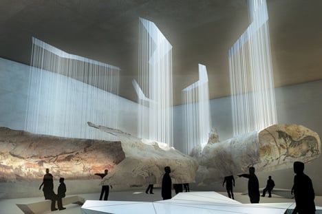 Lascaux IV Cave Painting Centre by Snohetta, Duncan Lewis and Casson Mann Lascaux Cave Paintings, Kolumba Museum, Cave Painting, Museum Interior, Museum Exhibition Design, Architectural Competition, Museum Displays, Architecture Magazines, Cave Paintings