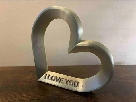 Big Heart UPDATE by Twiindaddy - Thingiverse 3d Printed Heart, 3d Print Files, 3d Printed Objects, 3d Printing Service, Print 3d, Star Wars Darth, Valentines Day Hearts, Romantic Gift, Big Heart