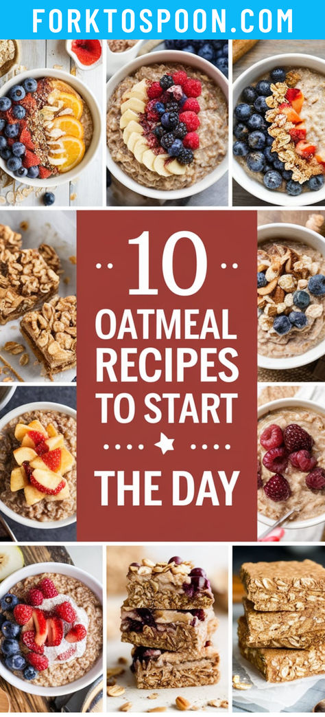 Start your mornings off right with these 10 delicious oatmeal recipes! Whether you're looking for a hearty breakfast to fuel your day or a sweet treat to satisfy your cravings, these oatmeal dishes have something for everyone. From classic flavors like cinnamon and apple pie to more unique combinations like peanut butter and chocolate chips, each recipe is designed to provide a nutritious and satisfying start to your day. With easy-to-follow instructions and wholesome ingredients, Instant Oatmeal Packets Recipes, Oatmeal Toppings Ideas, Recipes With Oatmeal, Delicious Oatmeal Recipes, Recipes With Oats, Quaker Oats Recipes, Peanut Butter And Chocolate Chips, Creamy Oatmeal, Delicious Oatmeal