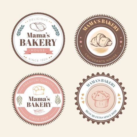 Bakery Labels, Bakery Icon, Healthy Food Logo, Vintage Bakery, Logos Vintage, Different Types Of Bread, Cooking Quotes, Food Logo Design, Stickers Design