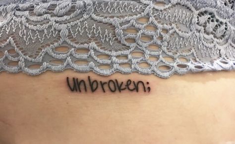 Be Achy Tattoos, Unbowed Unbent Unbroken Tattoo, Tattoo For Brokenness, Tatoos After Heartbreak, Beauty From Brokenness Tattoo, Unbroken Tattoo, Tattoo Quotes, Tatting, Tattoos