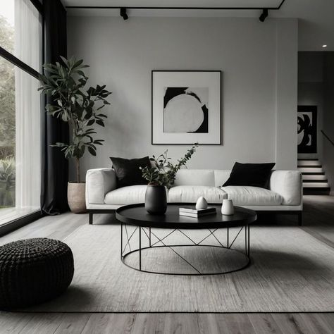 Condo Color Schemes, Achromatic Room, Living Room Monochrome, Monochrome Interior Design, Aesthetic Living Room Decor, Monochromatic Living Room, Light Aesthetic Room Decor, Monochrome Home, Monochrome Living