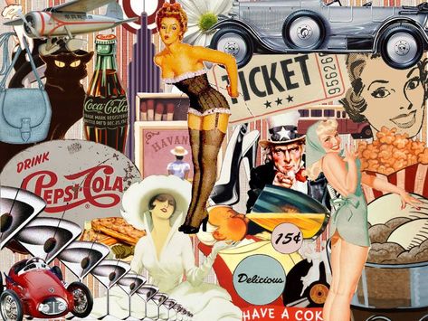 Advertising Collage, Graphic Design Vintage, 60s Wallpaper, Retro Printables, Cute Laptop Wallpaper, Altered Photo, Mac Wallpaper, Collage Vintage, Pop Art Wallpaper