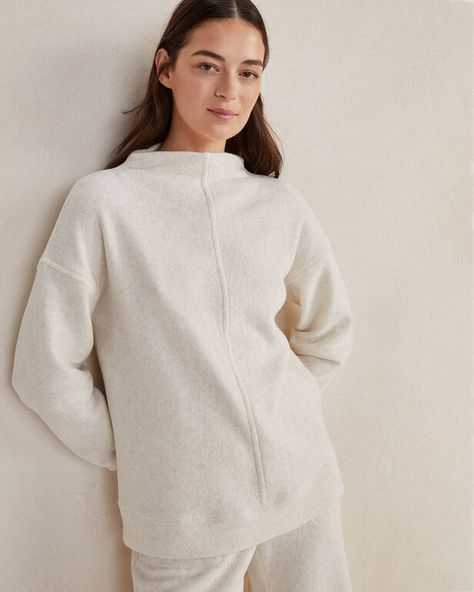 Comfort Fleece Funnel Neck Pullover Sweater Dresses For Women, Slim Joggers, Women's Loungewear, Cashmere Hoodie, Knitted Suit, Funnel Neck Sweater, Hip Style, Wide Leg Sweatpants, Sweater Dresses