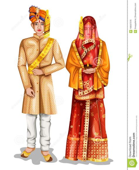 Figure Mehendi, Rajput Painting, India Illustration, Groom Cartoon, Bride Fashion Illustration, Marriage Images, Couple Illustration Wedding, Bride And Groom Cartoon, Frozen Bedroom