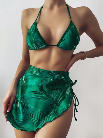 Bandage Swimsuit, Green Swimsuit Bikinis, Trendy Swimsuits, Swimsuits Outfits, Beach Skirt, Beach Swimsuit, Cute Swimsuits, Women Swimsuits, Bathing Suits