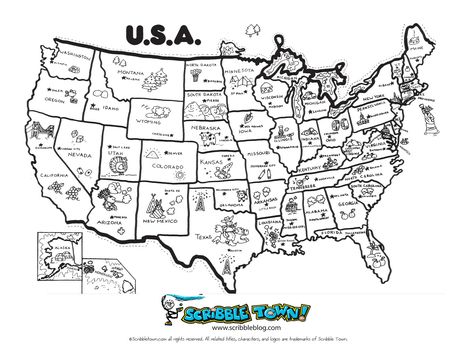 Learn the 50 States! | Scribble Town! | Flickr Social Studies Notebook, American History Lessons, 4th Grade Social Studies, States And Capitals, Teaching Geography, 5th Grade Social Studies, Homeschool Geography, The 50 States, Social Studies Worksheets