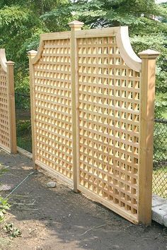 Small Pergola, Privacy Fence Designs, Privacy Landscaping, Lattice Fence, Backyard Privacy, Outdoor Privacy, Fence Landscaping, Lattice Design, Backyard Fences