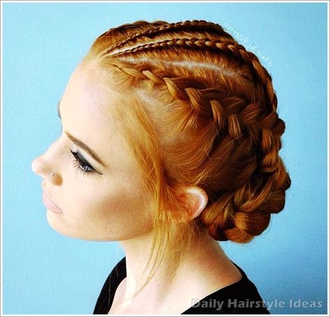 15 Cool & Traditional Viking Hairstyles Women #3 Fantasy Hairstyles, Viking Hairstyles, Viking Braids, Dutch Braids, Viking Hair, Female Hair, Oc Inspo, Hairstyles Women, Visual Board