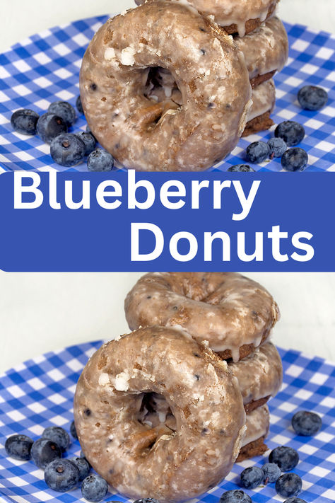 These blueberry cake donuts are baked to perfection and bursting with fresh blueberries. Moist and delicious, they're finished with a sweet vanilla glaze. Blueberry baked donuts are truly my favorite breakfast treat! Blueberry Glazed Doughnut, Blueberry Doughnuts Baked, Blueberry Old Fashion Donut, Blueberry Cake Donuts Baked, Baked Blueberry Donut Recipe, Blueberry Donuts Baked, Baked Blueberry Cake Donut Recipe, Blueberry Cake Donut Recipe, Baking For Beginners Recipes