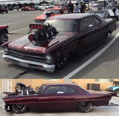 Nova Drag Car Chevrolet 400, Chevy Muscle Cars, Custom Muscle Cars, Awesome Cars, Chevy Nova, Drag Racing Cars, Sweet Cars, Rat Rods, Us Cars