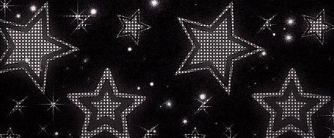 Black Widget Pictures, Black Star Background, White Twitter Header, Desktop Wallpaper Black, Dark Y2k, Black Banner, Star Banner, Black And White Stars, Cute Desktop Wallpaper