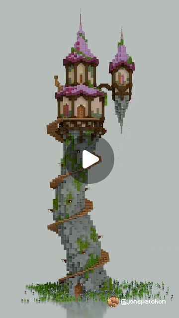 Jon & Patchon | Minecraft Builds on Instagram‎: "⛏️ Enchanted Tower ⛏️  💾 Downloads on patreon, link in bio  🏞️ | Shaders : Complementary 🖥️ | Minecraft Version : 1.20.1 ‏ Support:  ‎‏✔️ | Follow @jonepatchon 👍 | Like 📣 | Share 🗨️ | Comment 📩 | Save  🔄 Hastags  #minecraft #minecraftbuild #minecraftinspiration #minecraftbuilds #mojang #minecraftisawesome #minecraftbuilding #minecraftideas #minecraftpc #minecraftinstagram #minecraftcreations #minecraftbuildideas #minecraftjava #minecrafttutorial #minecrafters #minecraftersonly #minecraftpconly #minecraftdaily #minecraftstarterhouse #minecrafttutorial #minecraftsurvival #minecrafthouses #minecraftbuilds #minecraftbuilder #minecraftbuildings"‎ Tower Build Minecraft, Minecraft Blueprints House, Minecraft Enchantment Tower, Minecraft Tower Build, Enchanting Tower Minecraft, Rapunzel Tower Minecraft, Rapunzel Minecraft, Minecraft Magic Tower, Witch Tower Minecraft