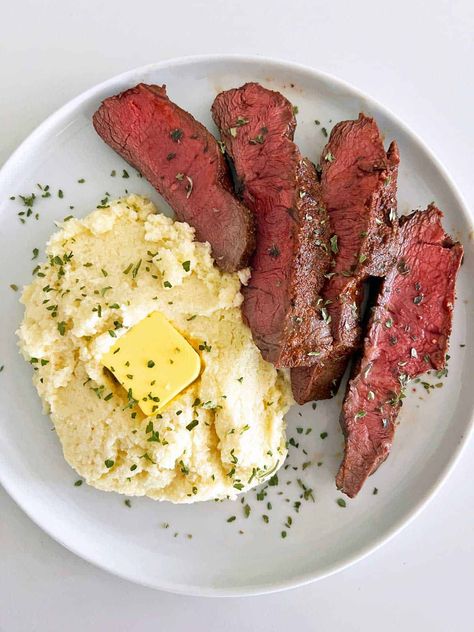 Flat Iron Steak Recipe - Healthy Recipes Blog How To Reheat Steak, Flat Iron Steak Recipes, Healthy Steak Recipes, Steamed Asparagus, Flat Iron Steak, Healthy Grilling Recipes, Steak Recipe, Healthy Food Blogs