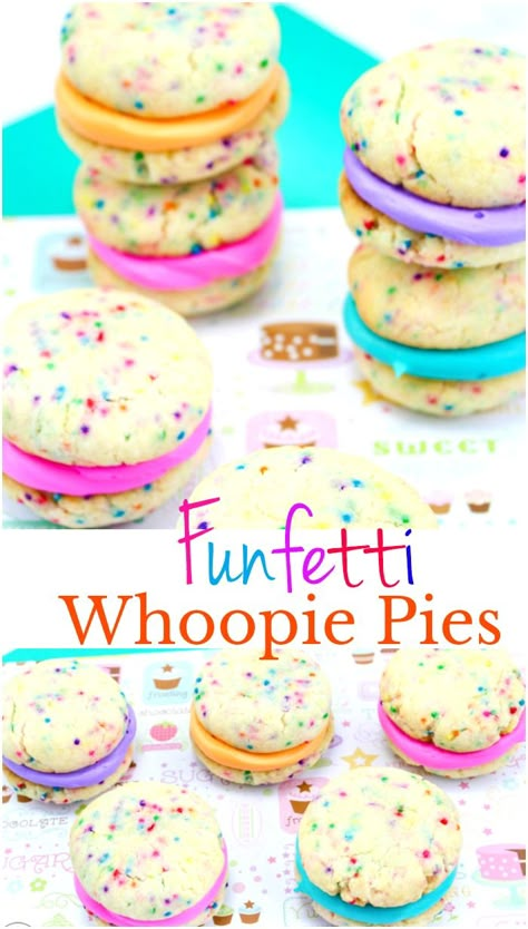 Donut Hole Recipe Baked, Cake Mix Whoopie Pies, Family Recipe Ideas, Whoopee Pie, Best Cake Mix, Whoopie Pie Recipe, Banana Split Dessert, Whoopie Pie, Birthday Desserts