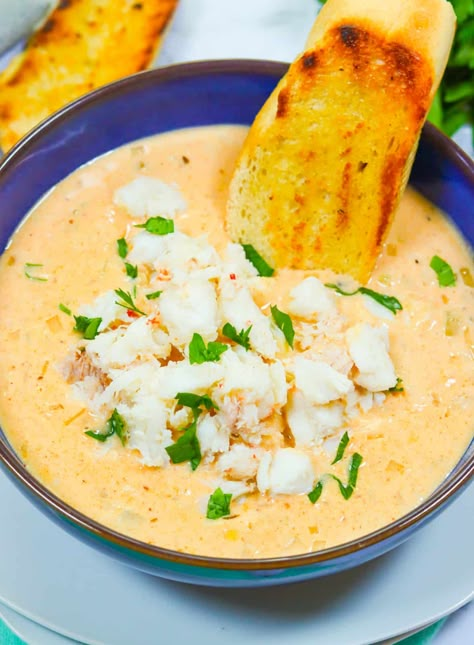 She-Crab Soup Recipe - Immaculate Bites Easy She Crab Soup, Crawfish Pepper Jack Soup, She Crab Soup Recipe Best, She Crab Soup Recipe, Crab Soup Recipe, Crab Bisque Recipe, Sunday Soup, Crab Soup Recipes, Postpartum Prep