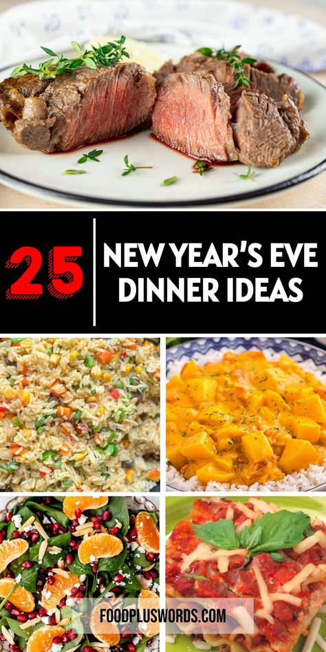 Menu For New Years Eve, What To Make For New Years Eve Dinner, New Year’s Eve Supper Ideas, Dinner For New Year’s Eve, New Year’s Eve Easy Dinner, New Year Dinner Recipes, Meals For New Year’s Day, New Year’s Day Lunch Ideas, Easy New Year’s Day Recipes