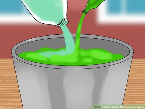 7 Ways to Make Nickelodeon Slime - wikiHow Nickelodeon Slime Recipe, Edible Green Slime, Green Slime Recipe, 90s Nickelodeon Cartoons, Nickelodeon Awards, Messy Games, Slime Games, Nickelodeon Slime, Slime Birthday