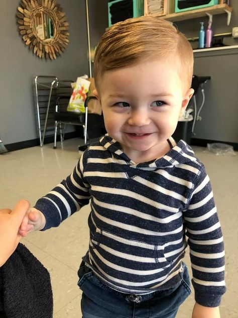 Babies First Haircut Boy, Toddler Boy Fine Hair Haircut, Two Year Old Haircut Boy, Toddler Boy First Haircut Fine Hair, Boys First Haircut Ideas, Toddler First Haircut Boys, Little Boy First Haircut, First Boy Haircut, Boy First Haircut Styles