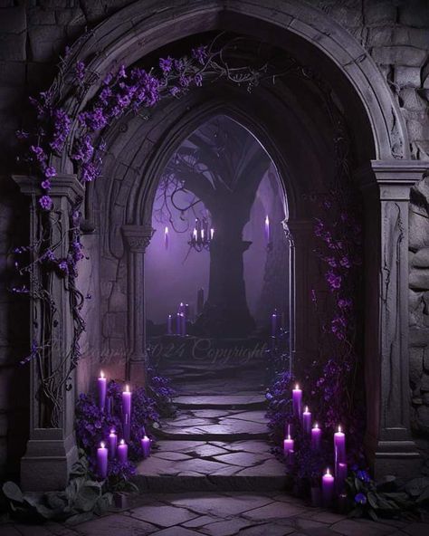 Dark Purple Fantasy Aesthetic, Dark Purple Castle Aesthetic, Purple Royal Aesthetic, Purple Fantasy Aesthetic, Purple Fairytale, Gothic Victorian House, Gothic Fairytale, Gothic Library, Fantasy Pendant