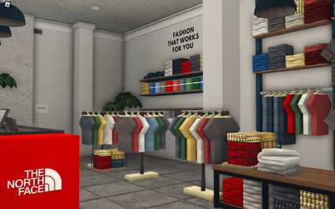 Bloxburg Mall Stores, Clothing Store In Bloxburg, Clothes Store Bloxburg, Clothes Shop Bloxburg, Bloxburg Boutique Ideas, Store Layout Bloxburg, Bloxburg Thrift Shop, Bloxburg Clothes Shop, Bloxburg Clothing Store Ideas