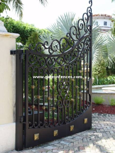 Ornamental Iron Gates, Iron Gates Driveway, Aluminum Driveway Gates, Tor Design, Iron Garden Gates, Garden Gate Design, Aluminium Gates, Front Gate Design, Entrance Gates Design