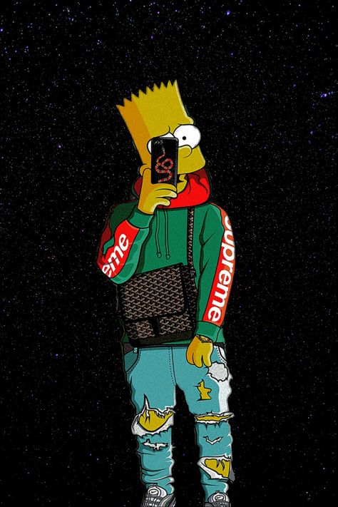 Papel de Parede Bart Simpson de Supreme Simpsons Supreme, Bart Simpson Wallpaper, Best Wallpaper Hd, Wallpaper Collection, The Simpsons, Cool Wallpaper, Bart Simpson, Fan