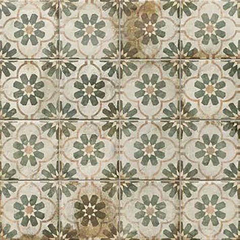 Medici Mosaics Siena Antico Castile 9" x 9" Porcelain Wall & Floor Tile | Perigold Merola Tile, Distressed Painting, Fireplace Tile, Porcelain Flooring, Wall And Floor Tiles, Fireplace Surrounds, Shower Floor, Outdoor Flooring, Floor And Wall Tile