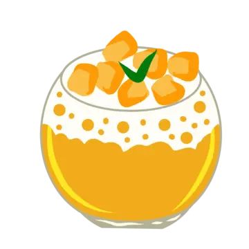 Mango Tapioca Logo, Mango Sago Dessert, Mango Thai, Sago Dessert, Mango Graham, Puding Mangga, Mango Float, Mango Rice, Dessert Png