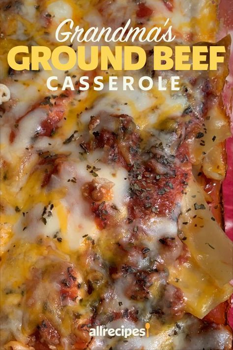 Hamburger Casseroles Recipes, Dinner Casserole Recipes, Ground Beef Casserole Recipes, Hamburger Casserole, Ground Beef Dishes, Ground Meat Recipes, Crunch Cake, Beef Casserole Recipes, Ground Beef Casserole