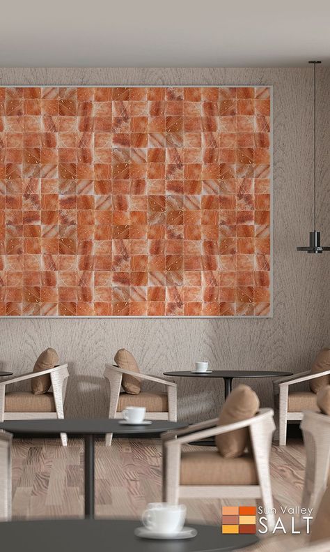 Himalayan Salt Wall in Coffee Shop Salt Wall, Himalayan Sea Salt, Rock Salt, Himalayan Pink Salt, Sun Valley, Pink Salt, Echo Park, Spa Services, Himalayan Salt