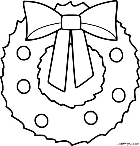 Christmas Wreath Coloring Pages, Wreath Coloring Pages, Christmas Reef, Wreath Printable, Free Christmas Coloring Pages, Christmas Coloring Sheets, Printable Christmas Coloring Pages, Wreath Drawing, Easy Christmas Wreaths