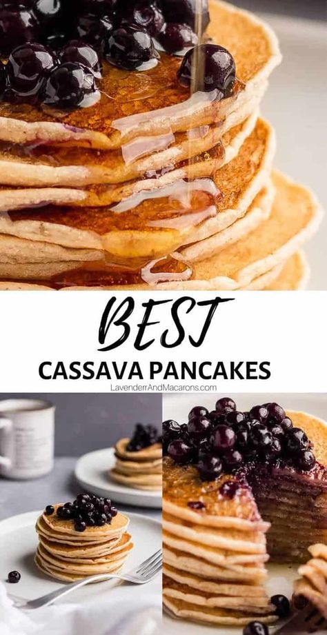 Egg And Grain Free Breakfast, Paleo Pancakes Cassava Flour, Cassava Flour Pancakes Vegan, Paleo Vegan Pancakes, Vegan Cassava Bread, Lectin Free Recipes Dinner, Cassava Flour Pancakes Egg Free, Cassava Flour Breakfast Recipes, Vegan Grain Free Breakfast