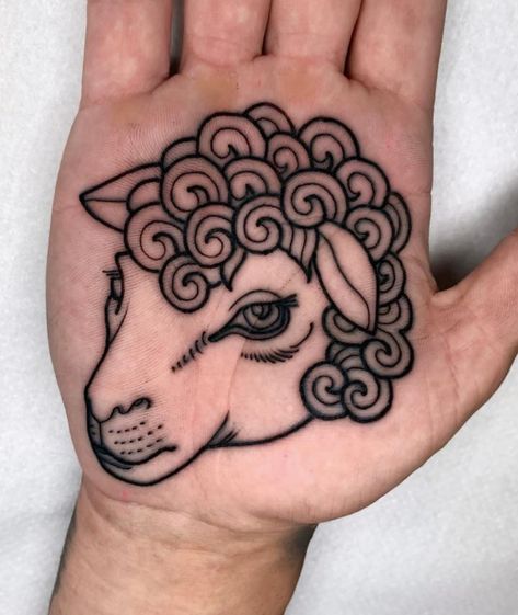 99 Sheep Tattoo, American Traditional Lamb Tattoo, Traditional Sheep Tattoo, Sheep In Wolves Clothing Tattoo, Sheep Tattoo Aesthetic, Black Sheep Tattoo Traditional, Realistic Sheep Tattoo, Sheep Tatoos Ideas, Sheep Tattoo Design