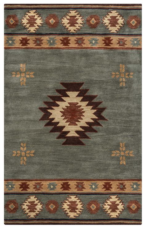 RizzyHomeRugs-Southwest-SageGreen-SOWSU20080030 Native American Rug, Southwest Rugs, Well Woven, Lodge Style, Rug Direct, Buy Rugs, Round Area Rugs, Dining Room Rug, Native American Art