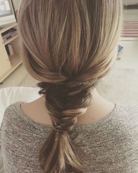 Fishtail braid for short hair. Short Hair Fishtail Braid, Fishtail Braid On Short Hair, Fishtail Braid Hairstyles Short Hair, Fishtail Braid Short Hair, Braid For Short Hair, Messy Fishtail Braids, Messy Fishtail, Fishtail Braid Hairstyles, Growing Pains