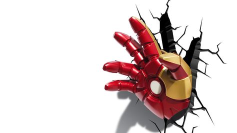 Iron Man Hand | 3DlightFX Iron Man Hand, Iron Man Birthday, Iron Man Mask, Iron Man Marvel, Iron Man Movie, Superhero Bedroom, Man Hand, Childrens Wall Decor, Iron Man Art