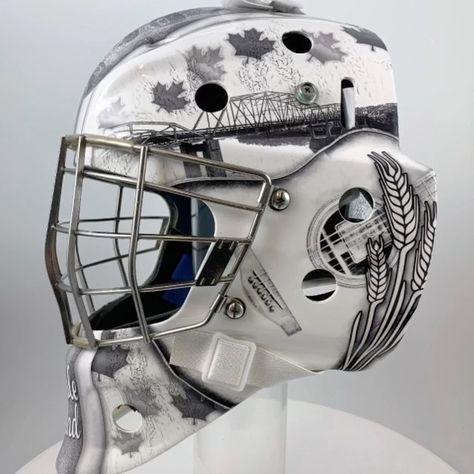 Mario Design (@mariodesigns) • Instagram photos and videos Mario Design, Helmet Painting, Lacrosse Goalie, Goalie Gear, Love For Music, Bucket Ideas, Mask Painting, Goalie Mask, Identity Design Logo