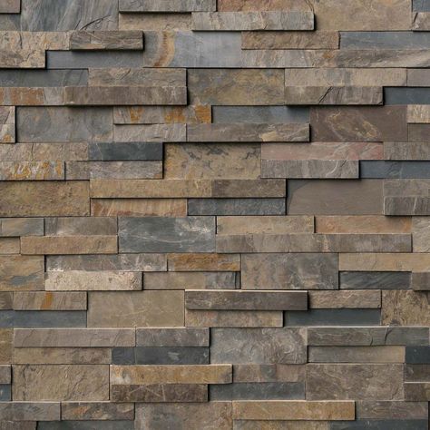 Rustic Gold - For details and additional information on purchasing #naturalwallstone products from Valley City Supply, please contact us at 330-483-3400 or visit our website at ValleyCitySupply.com #stoneveneer Slate Backsplash, Stacked Stone Panels, Ledger Stone, Slate Wall Tiles, Slate Wall, Grey Heron, Concrete Walls, Stone Panels, Stone Siding