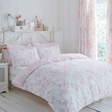 Pink Duvet Set, Flower Duvet Cover, Geometric Duvet Cover, King Duvet Set, Pink Duvet, Reversible Bedding, Flower Duvet, Floral Toile, Pink Duvet Cover