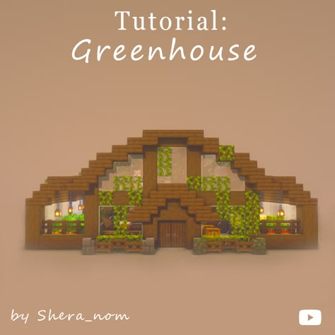 A cute minecraft greenhouse with everuthing you need :) Greenhouse Minecraft, Minecraft Staircase, Minecraft Greenhouse, Building A Greenhouse, Minecraft Barn, Cute Minecraft, Minecraft Building Guide, Large Greenhouse, Minecraft Farm