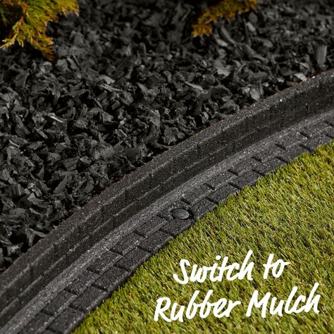 GroundSmart Premium Nugget 0.8-cu ft Black Rubber Mulch Lowes.com Rubber Walkway, Black Rubber Mulch, Rubber Mulch, Old Tires, Outdoor Ideas, Mulch, Walkway, Landscaping Ideas, Black Rubber